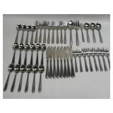 (D) Rogers Co Beaded Elegance Stainless Flatware