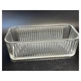 (D) Federal Glass Clear Rectangular Ribbed