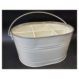(D) Jamie Oliver Metal Enamel Caddy Ivory and