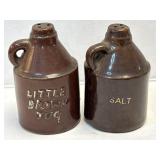 (D) Little Brown Jug Salt and Pepper Shakers