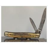(SC) Early Queen Bone Handled 2 Blade Knife