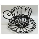 (D) Wire Cup and Saucer Shaped Basket 5ï¿½ High x