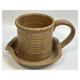 (D) Stoneware Pottery Microwave Bacon Cooker