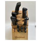 (D) Wusthof Block with Assorted Knife Set as Shown