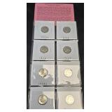 (SC) 8 Brilliant Uncirculated Roosevelt Dimes