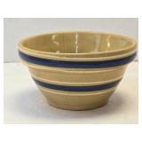 (D) Vintage Yellow Ware Blue Striped 5ï¿½"