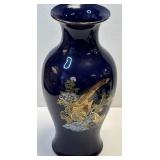(D) Cobalt Blue with Gold Trim, Pheasant Birds