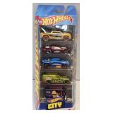(D) 5 Hot Wheels Cars As Pictured (HW City)