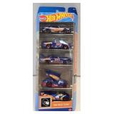 (D) 5 Hot Wheels Cars As Pictured (HW Race Team)