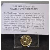 (SC) 24K Gold-Plated Washington Quarter