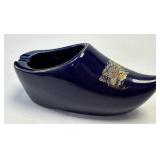(D) Cobalt Blue With Gold Trim Pheasants and