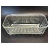 (D) Federal Glass Clear Rectangular Ribbed