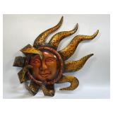 (FL) 21" x 19" Metal Sun Wall Art "The Wind"