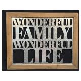 (FL) Wonderful Family Wonderful Life Framed Metal