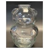 (D) Vintage Glass Teddy Bear Piggy Bank, 5.5ï¿½