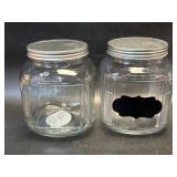 (D) 2 pc Storage Jars  as Pictured  2qt?