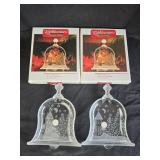 2 Celebrations 7" Crystal Bell Trays