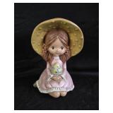 Vintage Ceramic Girl Figurine 7ï¿½" tall