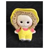 Vintage Ceramic Big Eyed Girl Planter 5ï¿½" tall