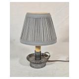 Tin Electric Lamp 8" tall
