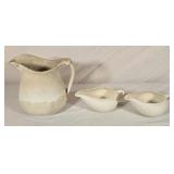 7ï¿½" Stoneware Pitcher & Creamer & Sugar
