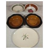 Stoneware Bowls & Plate