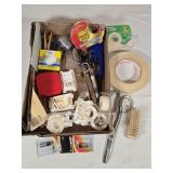Miscellaneous Lot- Tape, Scissors,  Batteries &