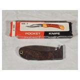 Wooden Handled 5" Pocket Knife