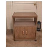 Wooden Rolling Microwave Cart 24"W 15"D 29"T