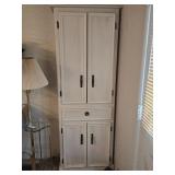 White 4-Door Wood Cabinet 26"W 12"D 75"T