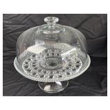 Royal Brighton Pedestal Cake Stand Clear Glass w/