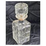 Decanter Whiskey Bottle Clear Cube Square Shaped