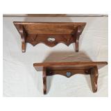 2 Wooden Shelves 16" & 18"