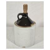 Brown Top Wiskey Jug 9" tall