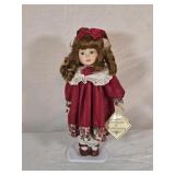 Vtg Porcelain 13" Doll