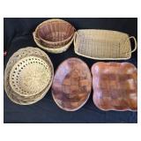 Wicker Baskets & Wooden Bowls