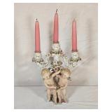 Porcelain Candelabra With Cheribs (broken base)