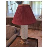 Brass & Glass Lamp 33"T