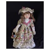 Vintage Porcelain Doll 15" tall