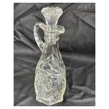 Anchor Hocking Cruet Oil- Vinegar Glass Bottle W/