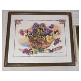 Framed Floral Picture & Poem Memo Board