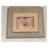 Wood Framed Wildlife Picture 13"x 11"