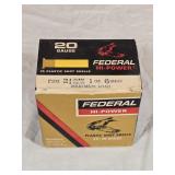 Federal 20 ga 1oz. 6 Shot Full Box