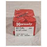 Hornady 22 cal 60gr V-Max Bullets for Reloading