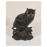 Ceramic Hand Painted Owl 8" tall