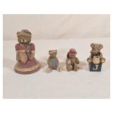 4 Resin Bears 2ï¿½"-4ï¿½"