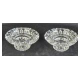2 Bubble Glass Candleholders 3?"W 1ï¿½"T