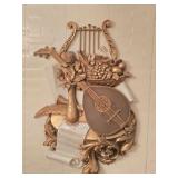1970s Syroco Musical Instrument Wall Plaque 20"x