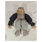 Handmade Scarecrow Doll 13"