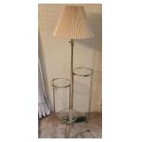 Brass Triple Shelf Lamp 56" tall